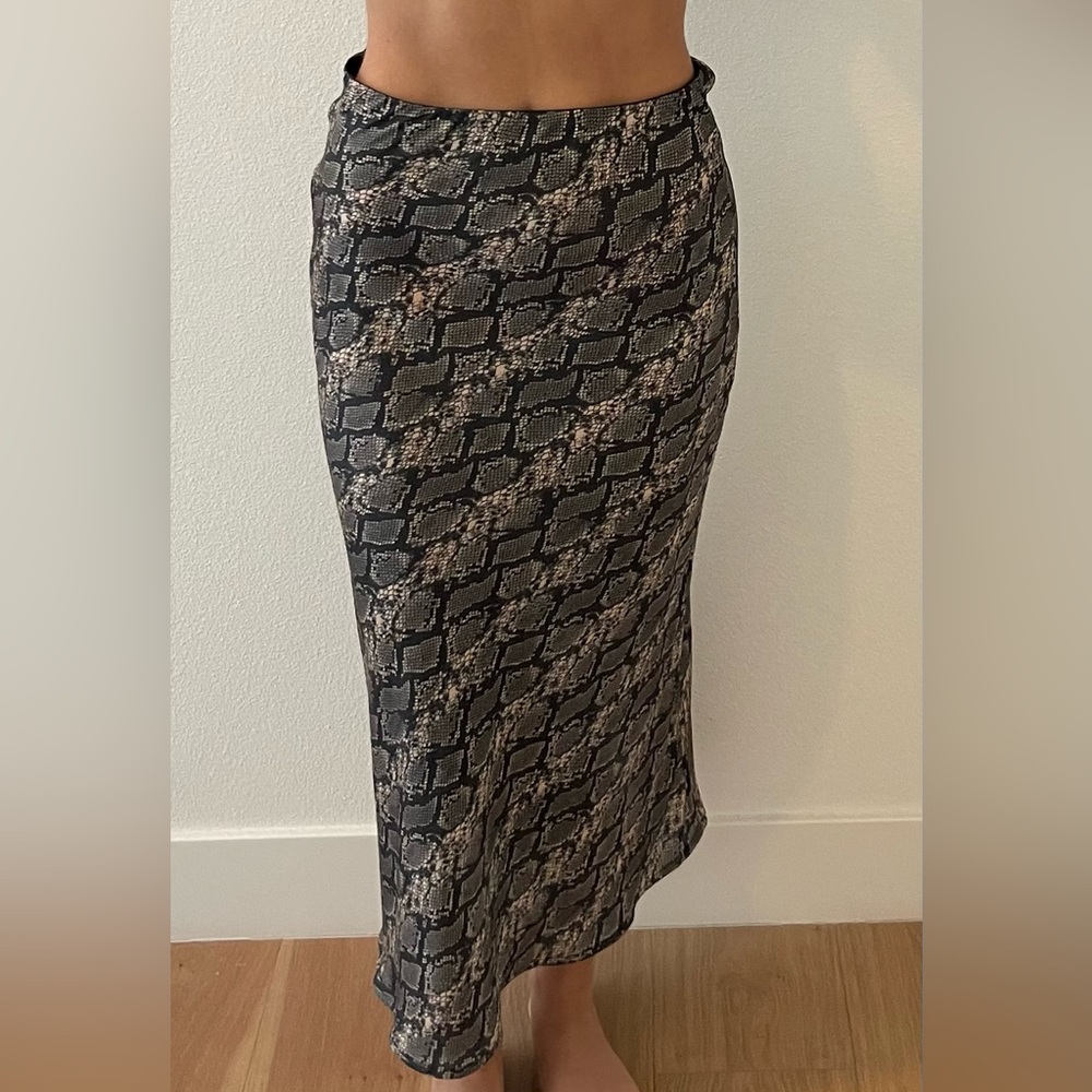 Urban Outfitters Satin Midi Skirt